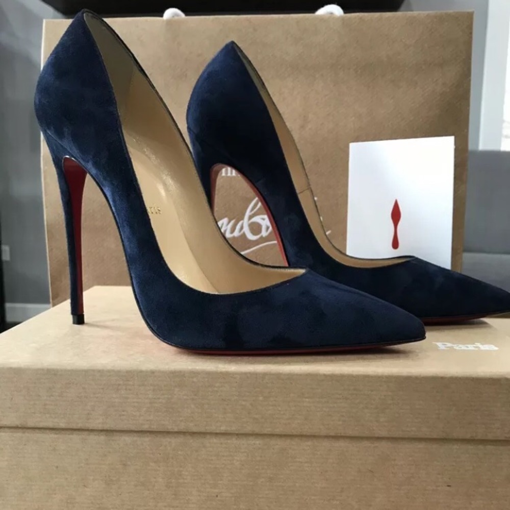 Authentic blue suede So Kate Louboutin heels
